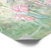 Poster Fée de la rose rose sucrée (Coin)