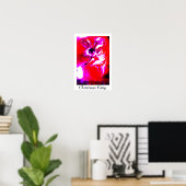 Poster fée de Noël festive rouge (Bureau à domicile)
