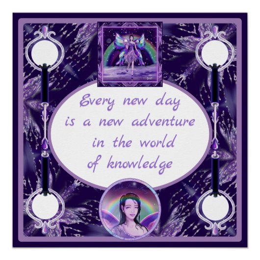 Poster Fée de pluie violette (Devant)