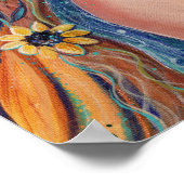 Poster Fée de tournesol aux papillons art par Renée (Coin)