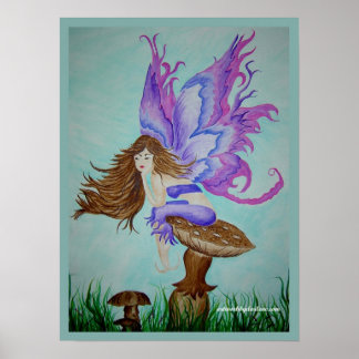 Poster fée des ailes pourpres