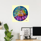 Poster FÉE DES FLEURS DANS LA NUIT Fantastique (Bureau à domicile)