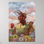 Poster Fée des fleurs et créatures des bois fête dans le  (Devant)