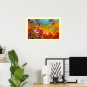 POSTER FÉE DES FLEURS ROUGES (Bureau à domicile)