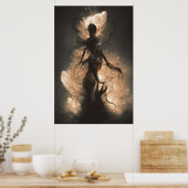 Poster Fée d'horreur éclatante Abstraite (Cuisine)