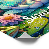 Poster Fée dormant sur une fée des fleurs personnalisée (Coin)