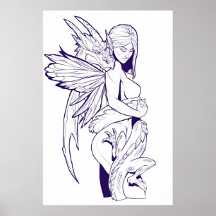 Poster Fée dragon
