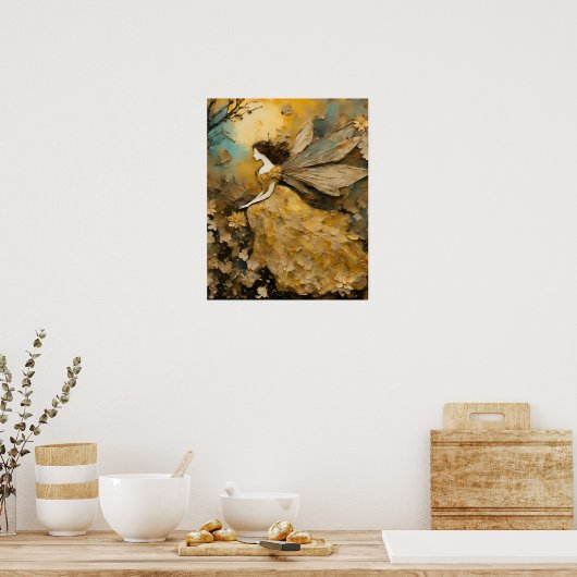 Poster Fée en Jaune (Cuisine)