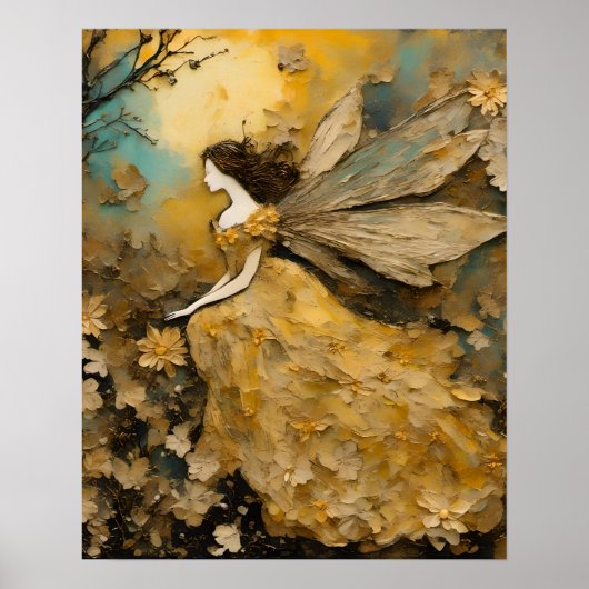 Poster Fée en Jaune (Devant)