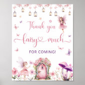 Poster Fée Enchanted Forest Merci d'anniversaire (Devant)