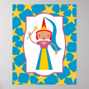 Poster Fée enchantée avec baguette magique