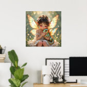 Poster Fée et Dragon | Chibi Conte de Fées Anime (Bureau à domicile)