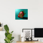 Poster Fée et fraise afro-américaines (Bureau à domicile)