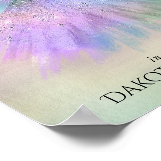 Poster Fée Ethereal | Rainbow Ombre Pastel Sheen (Coin)