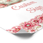 Poster Fée Florale Fille Rougeur Pastel Anniversaire Sign (Coin)