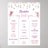 Poster Fée magique Premier anniversaire de fête Jalon (Devant)