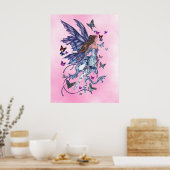 Poster Fée papillon en rose (Cuisine)