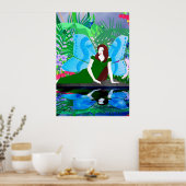 Poster Fée par un étang (Cuisine)