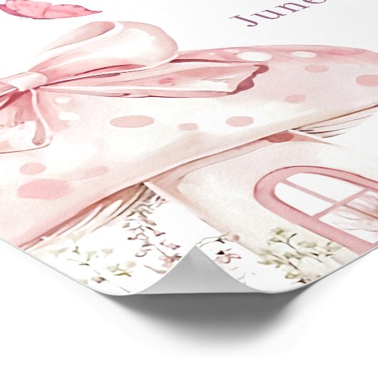 Poster Fée Première année Anniversaire Jalon Modèle, Mile (Coin)