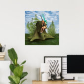 Poster Fée réfléchie (Bureau à domicile)