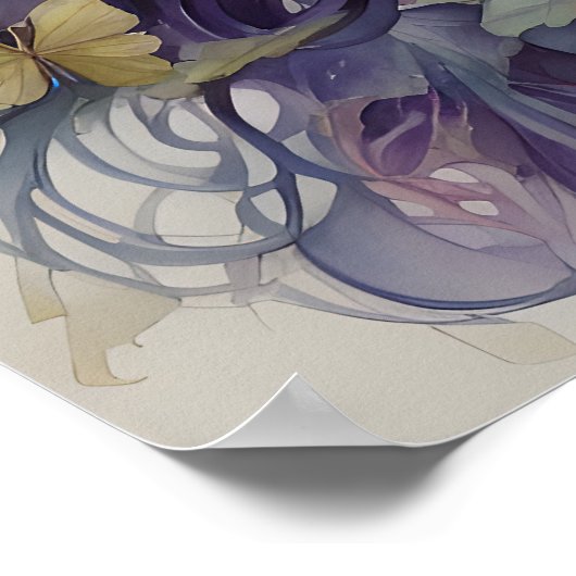 Poster Fée rose et violette (Coin)