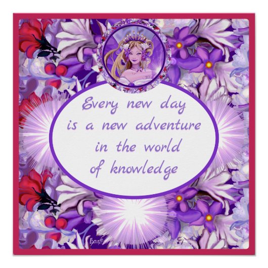 Poster Fée solaire violette (Devant)