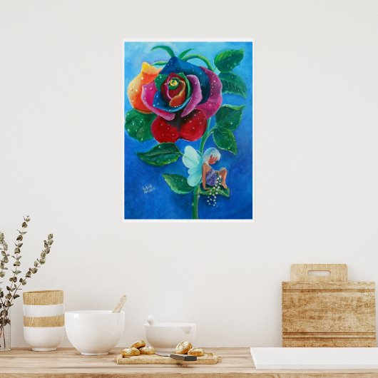 Poster Fée sous un Rose hollandais (Cuisine)
