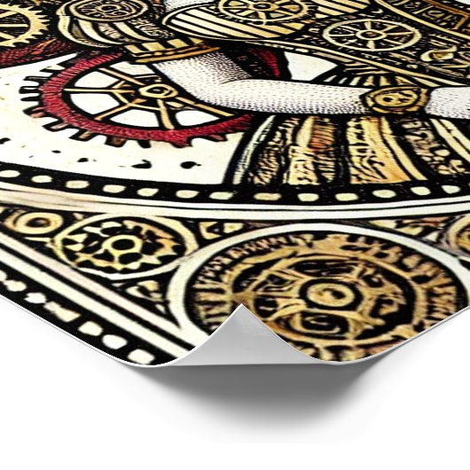 Poster Fée vintage Steampunk (Coin)