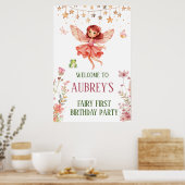 Poster Fée Whimsical Premier anniversaire (Cuisine)