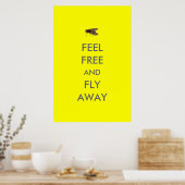 Poster "Feed Free and Fly Away" (Cuisine)