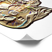 Poster Feel the Blues - Conception de guitare artistique (Coin)