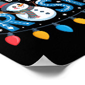 Poster Feeling A Little Frosty Cute Retro Snowman  (Coin)