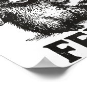 Poster Feeling Feral Raccoon Drink Coffee Funny Trash Pan (Coin)