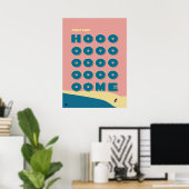 Poster Feels Like Home' Typography Art Print (Bureau à domicile)