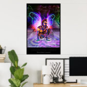 Poster "Féerie Blacklight" - par Corinne Alexis Hall (Bureau à domicile)