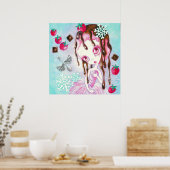 Poster Féerie de crème glacée au chocolat aux fraises (Cuisine)