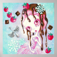 Féerie de crème glacée au chocolat aux fraises