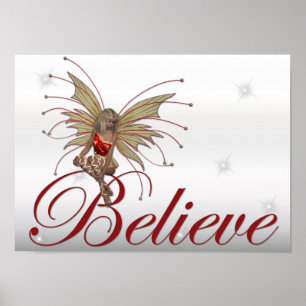 Poster Féerie de Noël Believe 2 - Imaginaire Imprimer