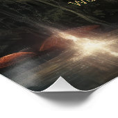 Poster Féerie Sous Champignons Dans La Pluie (Coin)