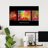POSTER FÉES DES FLEURS DANS LA NUIT (Bureau à domicile)