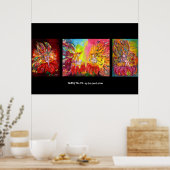 POSTER FÉES DES FLEURS DANS LA NUIT (Cuisine)