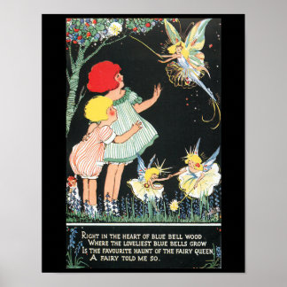 Poster Fées et cloches bleues