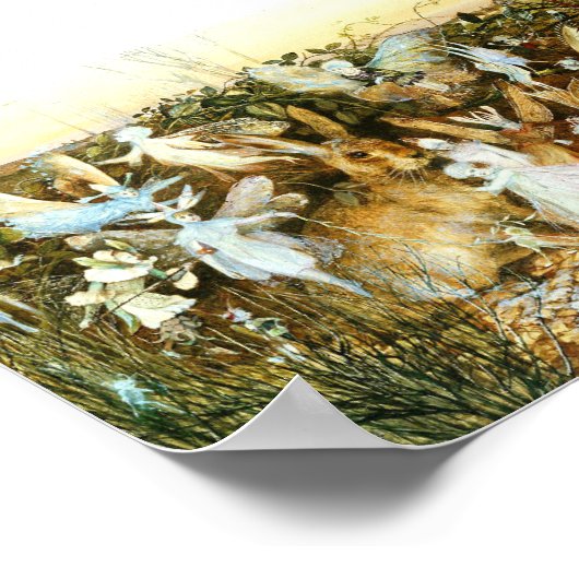 Poster Fées et lapin (Coin)