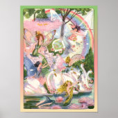 Poster Fées, sirènes et cygnes imprimés (Devant)