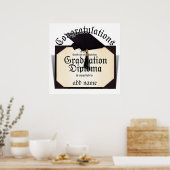 Poster Félicitation ! Certificat de fin de diplôme (Cuisine)