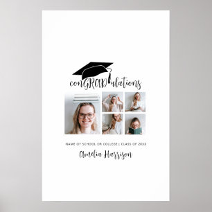 Poster Félicitations 5 Photo Guest Graduation Signature