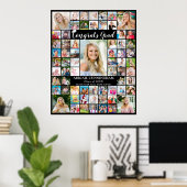 Poster Félicitations 66e année Collage photo Couleur pers (Bureau à domicile)