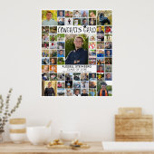 Poster Félicitations 66e année Collage photo Couleur pers (Cuisine)