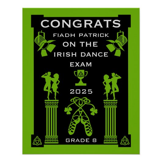 Poster Félicitations à Irish Dancing (Devant)