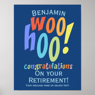 Poster Félicitations à la retraite colorée
